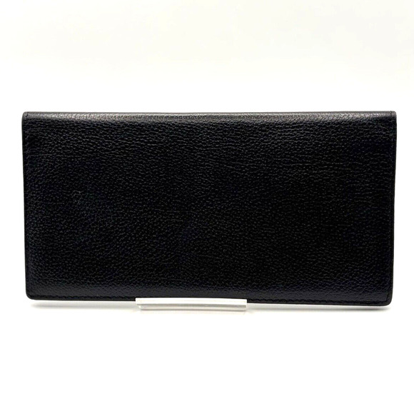 Authentic Vintage Christian Dior Black Leather Bi-fold Long Wallet - Picture 3 of 9